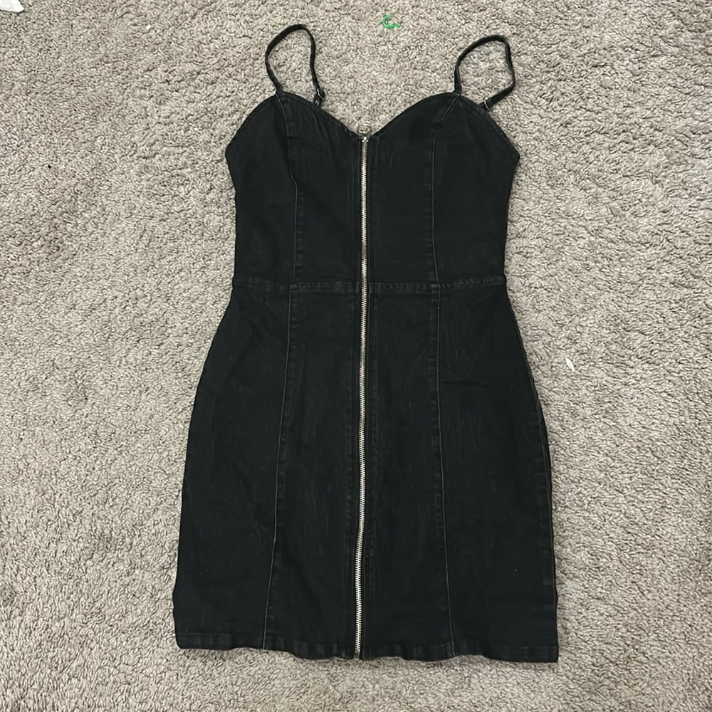 Denim black dress